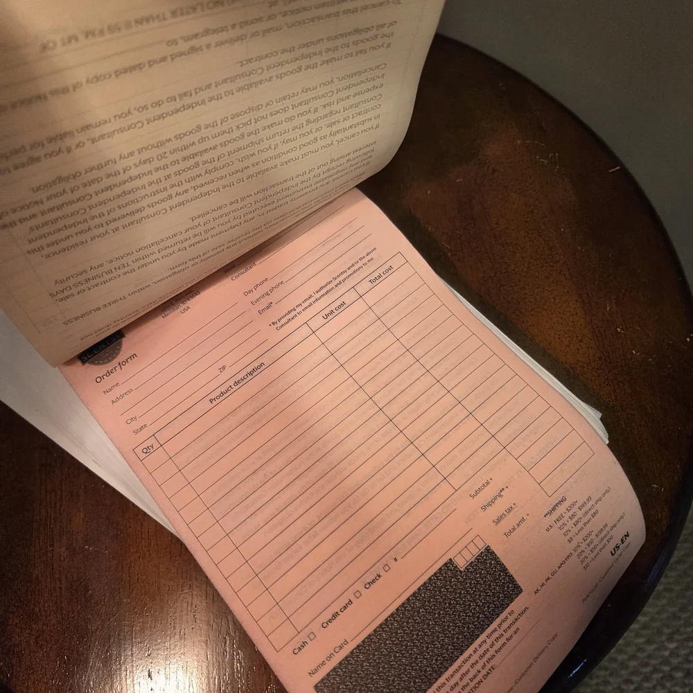 Scentsy Order Form Pad